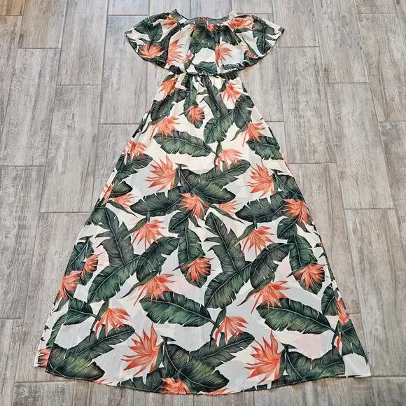 Show Me Your Mumu Hacienda Maxi Dress Womens M Paradise Found Tropical Resort - Picture 3 of 13